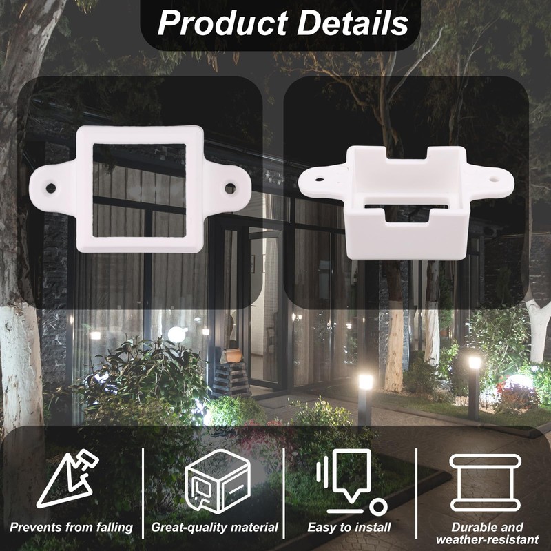 12pcs String Light Clips, Outdoor String Light Rope Strip Brackets