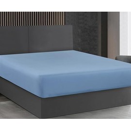 Home Beyond & HB design - Premium Fitted Sheet Queen Size - Super Soft Brushed Microfiber Wrinkle Resistant Hotel Quality - Deep Pocket, Blue