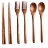 Ciieeo 1set Cutlery Set Brown Tableware with Spoons Forks Chopsticks