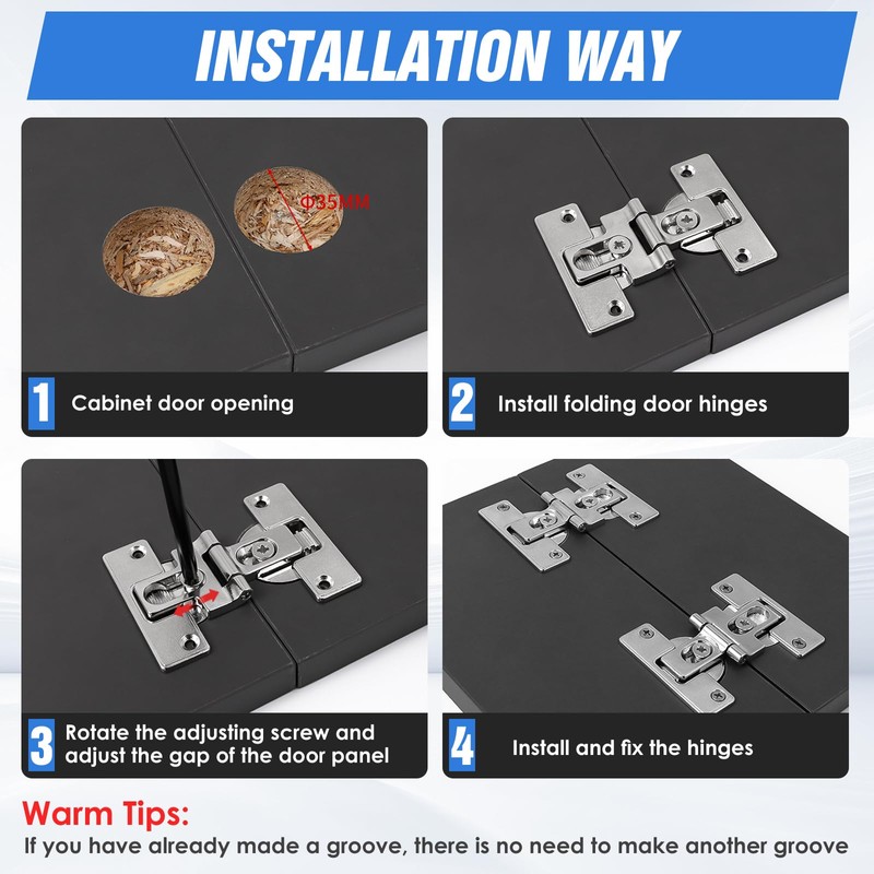 Pisman 180 Degree Adjustable Bifold Cabinet Door Hinge,Bifold Door Hardware