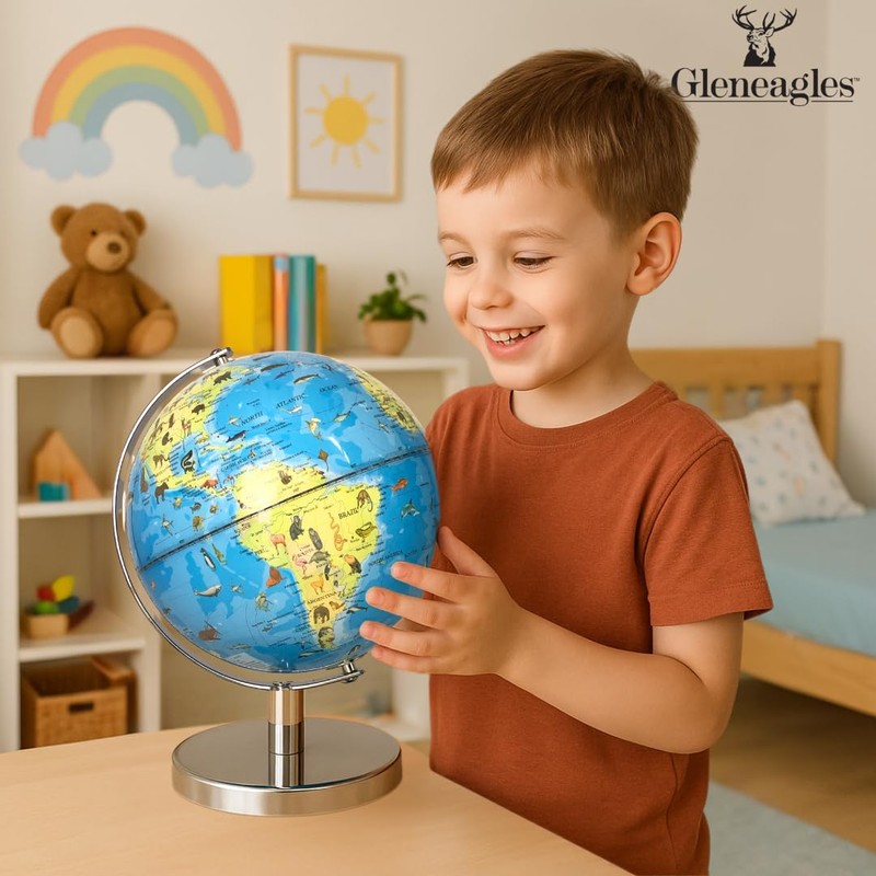 Gleneagles Educational World Globe for Kids 20cm – Animal &