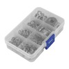 200PCS Stainless Steel Lock Flat Washer,FS010113 Spring Washer Assortment,M5 M6