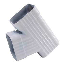 2X3 Rain Gutter Downspout Extensions Downspout Gutter Y Connector Gutter Downspout Accessory Gutter Downspout Y Connector 2x3 Downspout Gutter (White 1Pcs) (Downspout Gutter Y Connector 2X3 in)