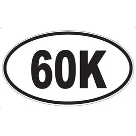 US Decal, Inc. 60K Oval Sticker