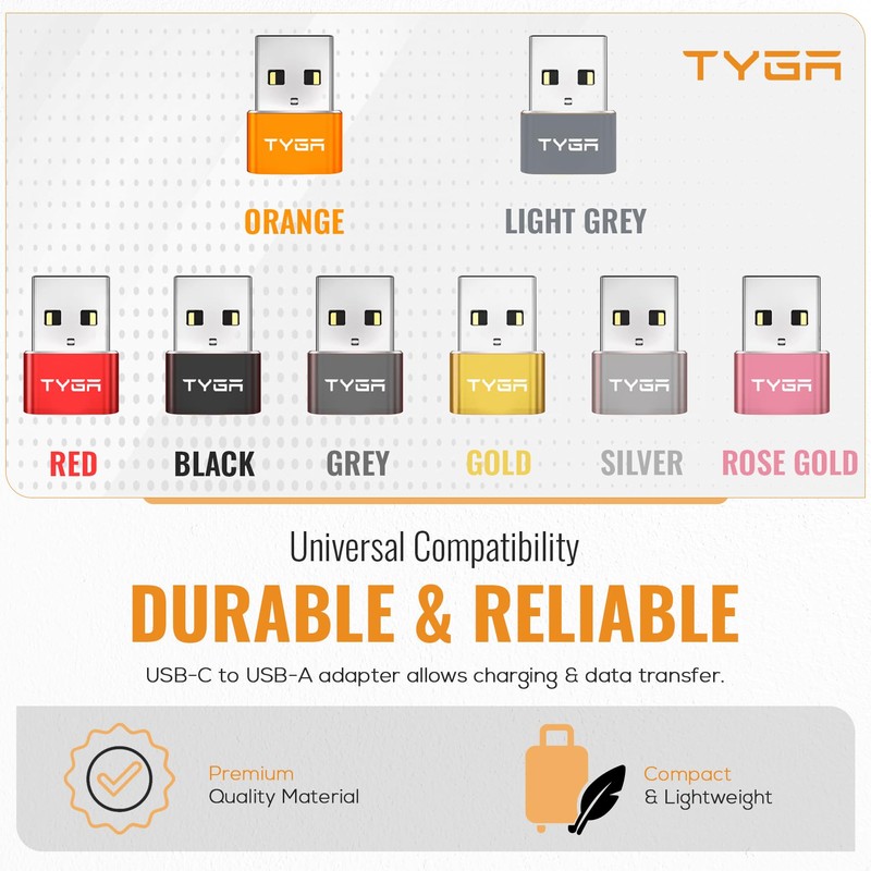 TYGA STORE USB Type C Female to USB Type A