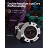sharkplay 14g Clay Poker Chips Set for Texas Hold'em, 500