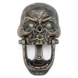 Moritz Door Knocker Skull Skeleton Skull Antique Style Cast Iron Rustic Doorbell Door Knocker Baroque Door Bell Front Door Decoration Door Bell