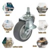 AAGUT M10 X 1.5 Black Industrial Caster Wheels 3 Inch