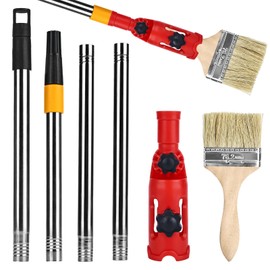 YYTECH Multi Angle Paint Brush Extender Pole Set 1.2m Paint Roller Extension Pole Universal Paint Brush Extender Holder, High Ceilings, Corners, Edges fits Most Rollers and Scrapers