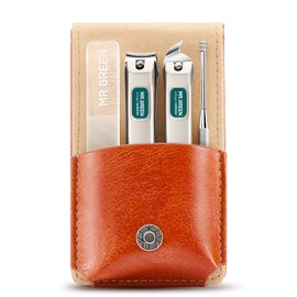 MR.GREEN Portable Manicure Sets Pedicure kits Stainless Steel Nail Clippers Tool Travel Grooming Case Nail Scissors Gift Box (4Pcs Set Model 2)