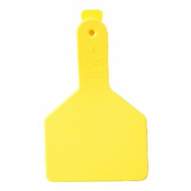 Z Tags 25 Count 1-Piece Blank Tags for Long Neck Calves, Yellow