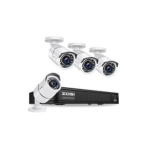 ZOSI 1080p H.265+ Security Camera System for Home Outdoor Indoor,