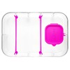 PackIt Flex Bento Food Storage Container, Ripe Raspberry, Shatterproof Crystal