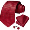 DiBanGu Red Plaid Ties for Men Classic Extra Long Solid