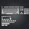 dagaladoo PBT Anime Keycaps Set,White Manga Keycaps 60 75 100