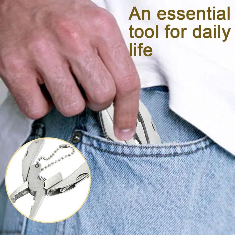 UEAVOID Car Keychain, Portable Mini Outdoor Hand Tool Multitool Pliers