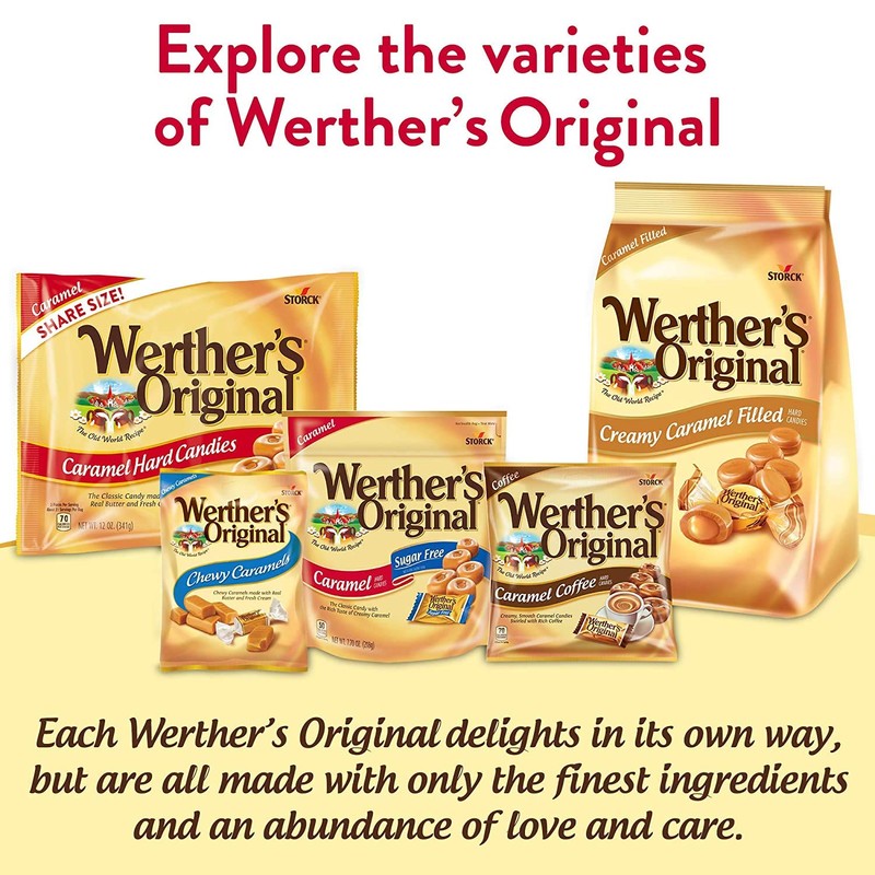 Werther's Original Sugar Free Caramel Coffee,Hard Candies 2.75 oz, 3