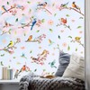 Spring Window Cling Branches Greenery Hummingbird Window Stickers Bird Strike