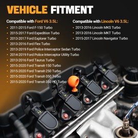 Yikesai Ignition Coil Pack Spark Plug Compatible with 3.5L EcoBoost V6 Turbo - 2011-2020 Ford F150, Expedition, Explorer, Transit, Flex, Taurus, Lincoln MKS, MKT, Navigator - Set of 6, UF646