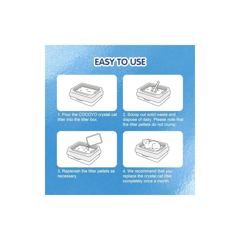 COCOYO Lavender-Scented Crystal Cat Litter I Silica Gel Cat Litter