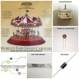MR. CHRISTMAS WORLD'S FAIR GRAND CAROUSEL REPLACEMENT MOTOR KIT