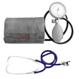 Blood Pressure Monitor Upper Arm Original Boso K 1 Shock Protected + Dual Head Stethoscope Blue Stetoscope Double Head Stethoscope Tiga-Med