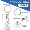 MIRKUZI Kaufläden & Zubehör 10 Shopping Trolley Tokens, Metal Keyring
