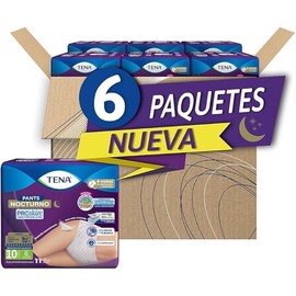 TENA Pants Nocturno Talla L, Ropa interior desechable, 60 piezas
