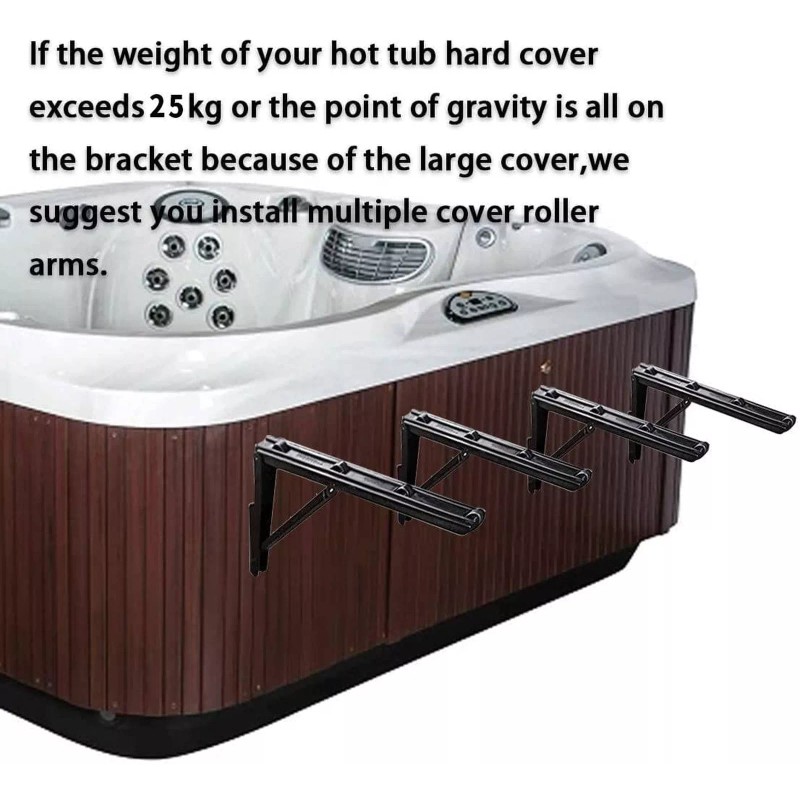 UCEDER Hot Tub Cover Lift and Caddy Removal System Bracket