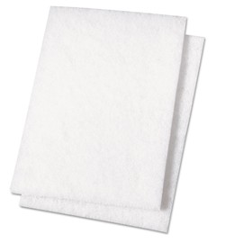 Boardwalk 98BWK LD 6 in. x 9 in. Light Duty Scour Pad - White (20/Carton)