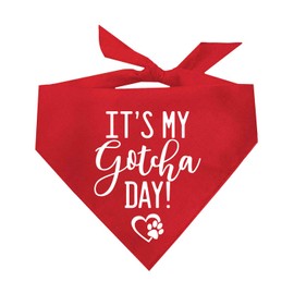 It's My Gotcha Day! Adoption Day Dog Bandana for Dogs (Assorted Colors)