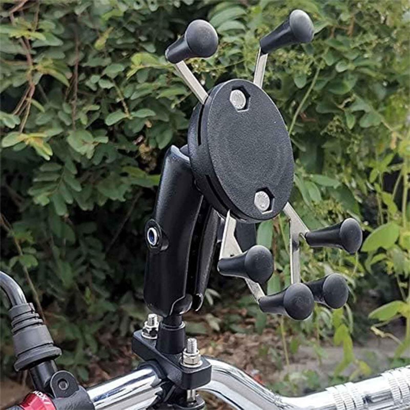 JYTDBCS Motorcycle Handlebar Base Kit with U-Bolt Universal Accessory Black
