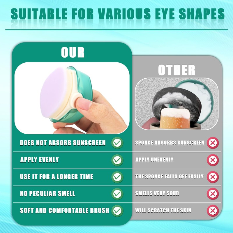 2pcs Sunscreen Applicator, Portable Sunscreen Brush Body Makeup Foundation Sunblock