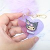 Kamio Japan Sanrio Chromi Key Ring Fur Key Chain/Purple