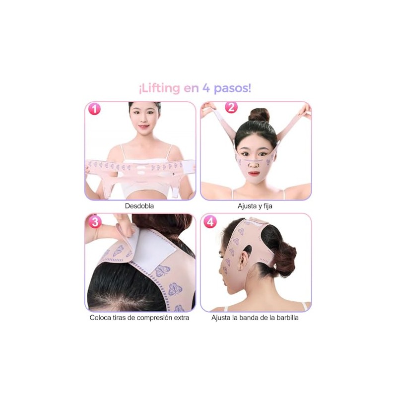 Faja Facial 2 en 1, Reductor de papada en forma
