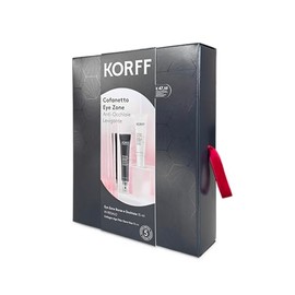 Korff Eye Zone Box – Behandlung gegen Augenringe glättend und feuchtigkeitsspendend für die Augenpartie – Geschenkidee – Augenzone Taschen und dunkle Ringe 15 ml als Geschenk – Gesichtsserum Collagen