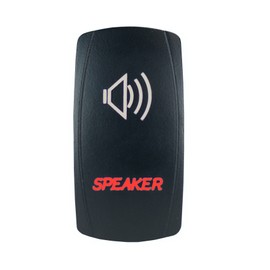 Laser Backlit Red Rocker Switch Speaker 20A 12V On/Off LED Light STV Motorsports