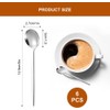 6 Pieces Stainless Steel Coffee Spoons, 12.9 cm Round Dessert