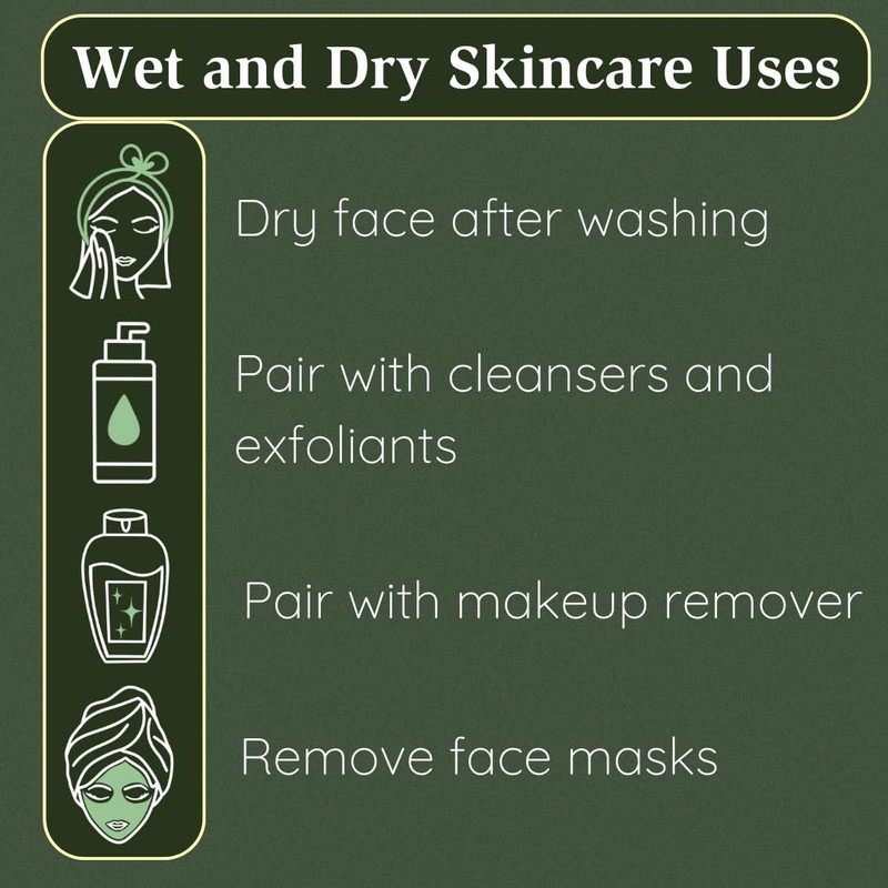 Merbeau Mervo Clean Facial Towels for Sensitive Skin 100% USDA
