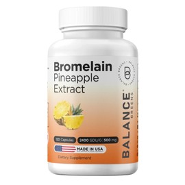 Balancebreens Bromelain 500mg Veggie Caps – 2400 GDU Pineapple Extract Supplement for Joint Support, Natural Swelling Support, and Healthy Digestion – 120 Capsules Made in USA