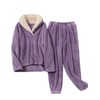 Fenclushy Women's Fluffy Loungewear Sleepwear Lounge Casual Pajamas Sets Loose