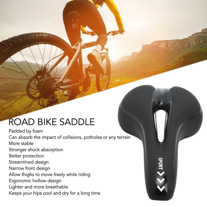 Bicycle Saddle High Vibration Damping Effect Breathable Bike Saddle Cushion