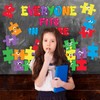 FYSUIMU 42Pcs Puzzles Pieces Bulletin Board Decoration Set Everyone Fits