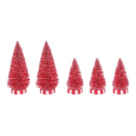 Department 56 Accessories for Village Collections Candy Cane Christmas Peppermint Base Tree Figurine Set, 6 Inch, Red and White