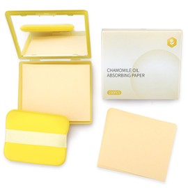 Erinde Oil Blotting Sheets for Face with Mirror and Puff, 300 Sheets Oil Blotting Paper for Oily Skin, Face Oil Absorbing Sheet, Natural Oil Control Film, Absorb Excess Oil, Makeup Friendly