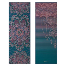 Gaiam Yoga Mat Premium Print Reversible Extra Thick Non Slip Exercise & Fitness Mat for All Types of Yoga, Pilates & Floor Workouts, Jade Salutation, 6mm