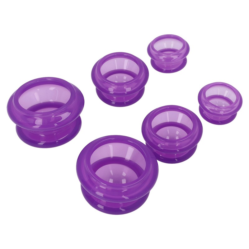 6pcs Silicone Cupping Set High Transparency Wet Absorption Negative Pressure
