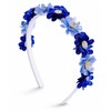 Women's Flower Headband Dirndl - Blue Oktoberfest Accessory Set