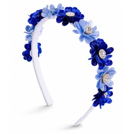 Women's Flower Headband Dirndl - Blue Oktoberfest Accessory Set