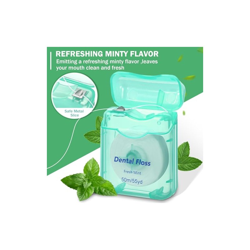 Mimorou Hilo Dental Con Sabor A Menta (Paquete De 96